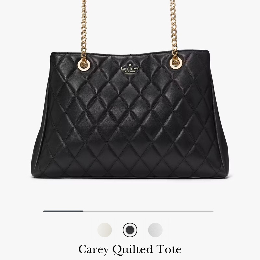 Kate Spade Black Quilted Leather Tote